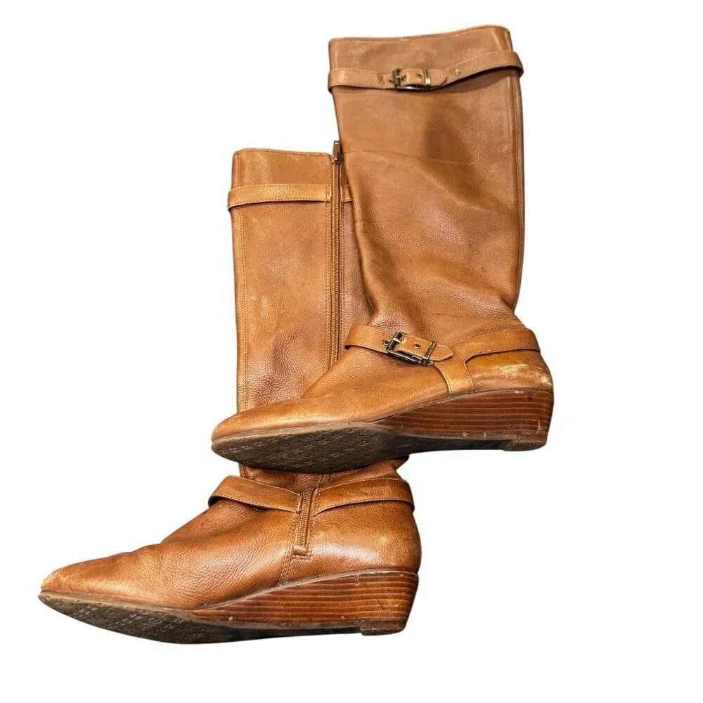 Arturo Chiang Women's Leather Knee High Riding Boots | Size 9M